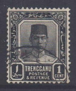 Malaya Trengganu Scott 20 - SG26, 1921 Sultan 1c used