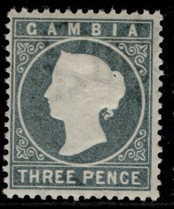 GAMBIA QV SG29, 3d grey, NH MINT. Cat £14.