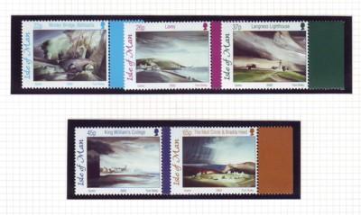 Isle of Man Sc 949-53 2002 Toni Onley Paintings mint NH