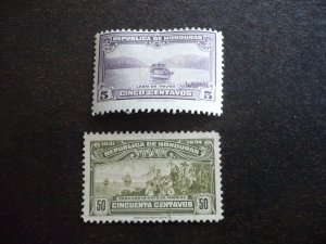 Stamps - Honduras - Scott# 300, 305 - Mint Hinged Part Set of 2 Stamps