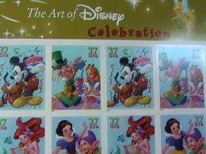 U.S.# 3912-3915(3915a)-MINT/NH--PANE OF 20--THE ART OF DISNEY--CELEBRATION--2005