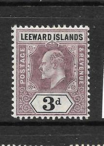 LEEWARD ISLANDS 1902  3d   KEVII    MLH   SG 24 