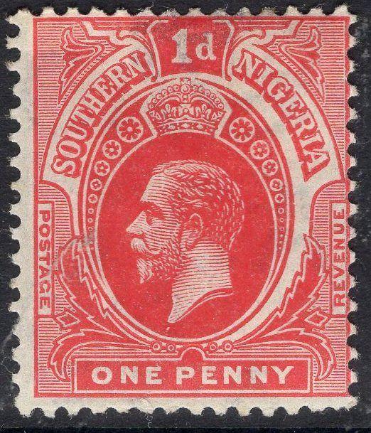 SOUTHERN NIGERIA SG46 1912 1d RED MTD MINT