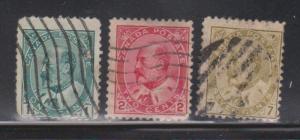 CANADA Scott # 89, 90, 92 Used King Edward VII Issue