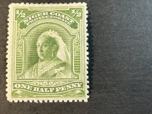 NIGER COAST PROTECTORATE # 55-MINT/HINGED----YELLOW GREN----1897-98(LOTA)