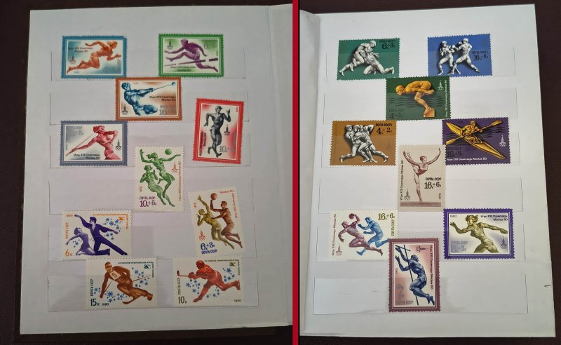 COLLECTION OF RUSSIA STAMPS IN SMALL STAMPS STOCK BOOK - 290 STAMPS ALL MINT