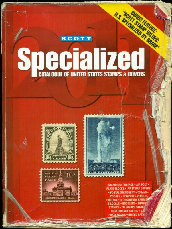 SCOTT 2011 UNITED STATES SPECIALIZED CATALOG, USED, USUABLE, READ, GREAT PRICE!