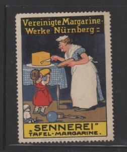 German Advertising Stamp Sennerei Margarine, United Margarine Factories Nürnberg