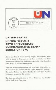 1413 UN 25th ANNIVERSARY - Ceremony Program FDC