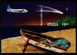 ANGUILLA SGMS705 1986 APPEARENCE OF HALLEY'S COMET MNH