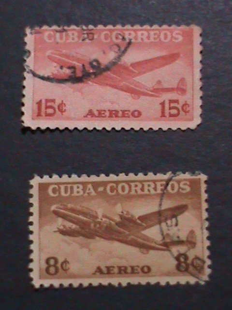 ​CUBA-AIRMIAL- VERY OLD CUBA AIR PLANES STAMPS USED- VF WE SHIP TO WORLD WIDE.