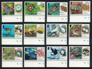 Ascension Birds Butterflies Fauna and their Eggs 12v Margins 2007 MNH