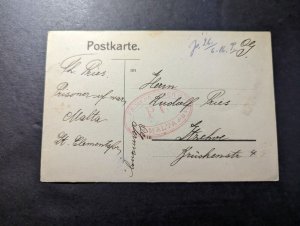 1916 Malta WWI POW Prisoner of War Postcard Cover to Germany