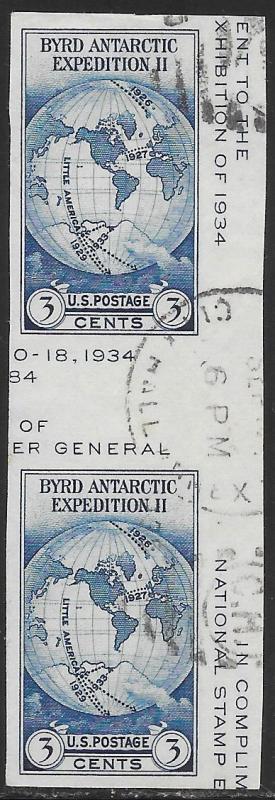 US 768a Used Gutter Pair - Byrd Antarctic Expedition II