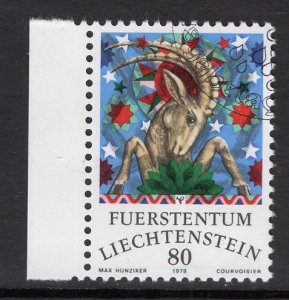 Liechtenstein   #606   cancelled  1978  zodiac signs  80rp  capricorn