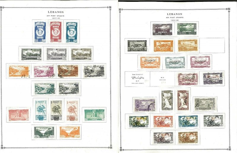 Lebanon 1924-1978 Mint & Mostly Used on 40+ Scott Int. Pages 