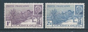 Guadeloupe #157-8 NH Marshal Petain - Vichy Gov't. Issue