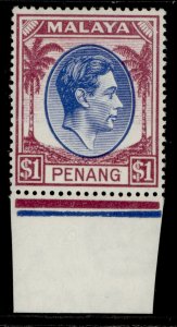 MALAYSIA - Penang GVI SG20, $1 blue & purple, NH MINT. Cat £20.