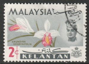 Malaya Kelantan Scott 92 - SG104, 1965 Orchids 2c used