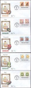 #4258-62 Tropical Fruit Wilson FDC Set