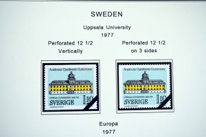 COLOR PRINTED SWEDEN 1971-1988 STAMP ALBUM PAGES (62 illustrated pages)