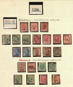 LIBIA LOT LIBYA ITALY COLONIES VERY NICE STAMP COLLECTION WITH VARIETIES $$