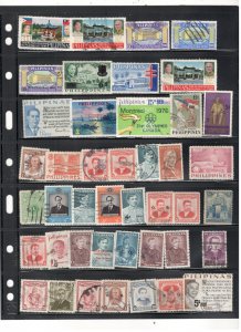 PHILIPPINES COLLECTION ON STOCK SHEET MINT/USED