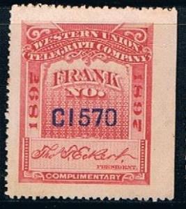 USA 16T27, Telegraph Stamp, used, single, F