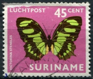 Suriname Sc#C48 Used, 45c multi, Local Moths and Butterflies (1972)