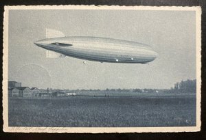 1931 Lubeck Germany Graf Zeppelin LZ127 Postcard Cover to Copenhagen Denmark C35