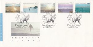 Australian Antarctic Terr. # L60-74, Pictorial Set on 3  First Day Covers