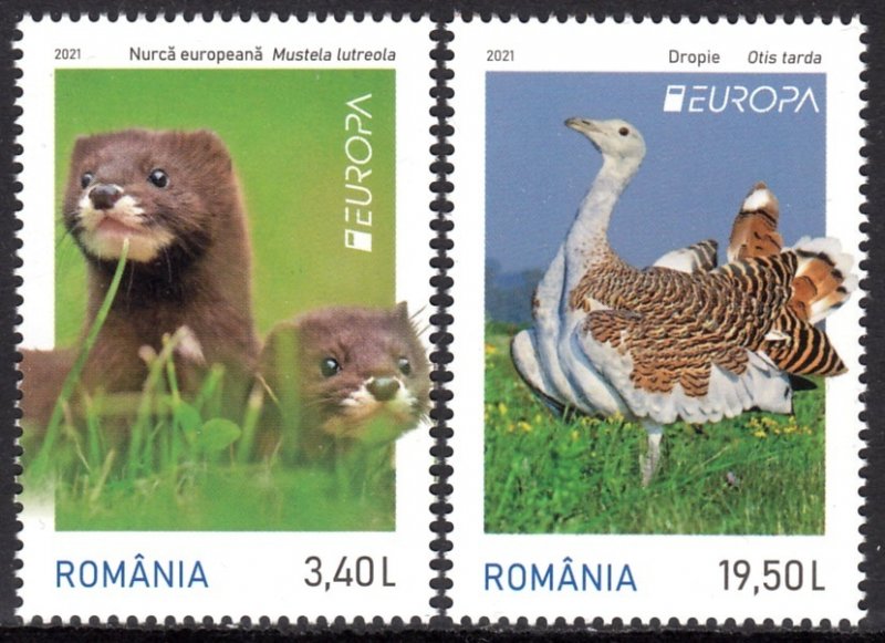 ROMANIA 2021 EUROPA CEPT BIRDS WILD ANIMALS OISEAUX VOGEL [#2106]