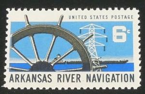 1968 6c Arkansas River Navigation Scott 1358 Mint NH