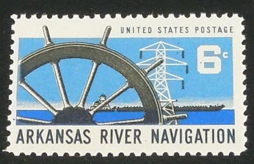 1968 6c Arkansas River Navigation Scott 1358 Mint NH