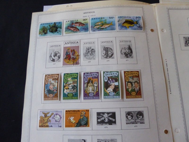 Antigua 1976-1984 Stamp Collection on Alb Pgs