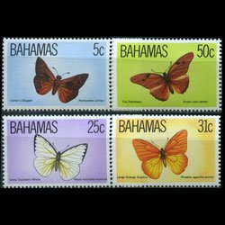 BAHAMAS 1983 - Scott# 539-42 Butterflies Set of 4 LH