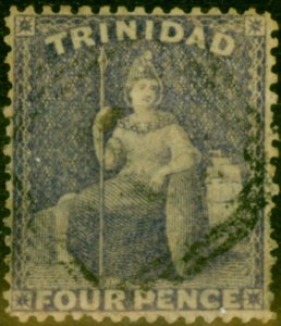 Trinidad 1860 4d Lilac SG48 P.15 Good Used