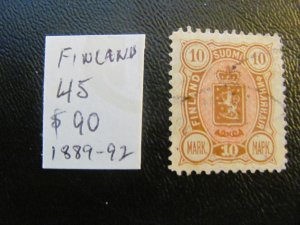 FINLAND 1889-92 USED SC 45  VF/XF  $90 (160)