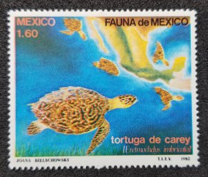 *FREE SHIP Mexico Fauna Hawksbill Turtle 1982 Marine Life Map (stamp) MNH