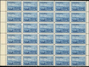 Canada Scott #313 VF/MNH Block of 30 - 1951 7¢ Coach & Plane - Fresh!