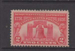 Scott #  627  unused  OG hinged   single