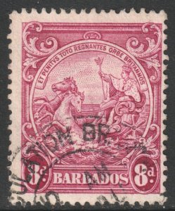 Barbados Scott 199a - SG254a, 1938 George VI 8d Perf 13.1/2 x 13 used