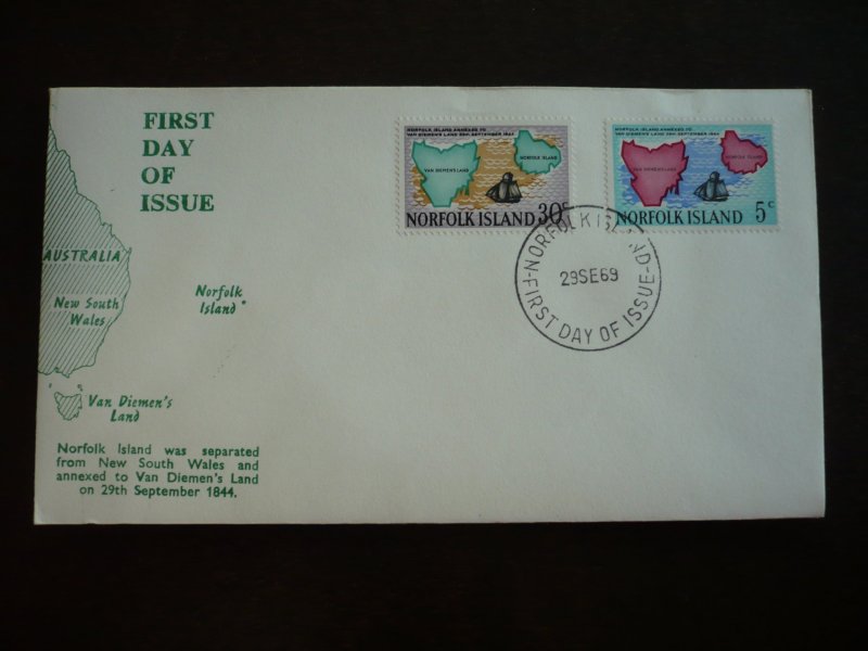 Postal History - Norfolk Island - Scott# 123-124 - First Day Cover