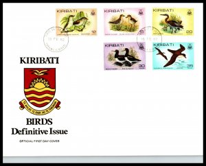 Kiribati 384-399 Birds Set of Three U/A FDC