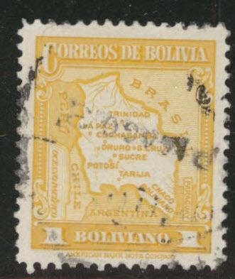 Bolivia Scott 231 Used 1935 map stamp