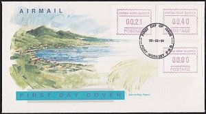 PAPUA NEW GUINEA 1991 Frama set on FDC.....................................B1156