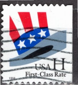 USA; 1998: Sc. # 3268-3268b:  Used Perf. 11 1/4 - 11 on 2, 3 sides Single Stamp