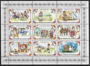 TRISTAN da CUNHA SC#282a CHRISTMAS SCENES FROM NURSERY RHYMES M/S (1980 ) MNH