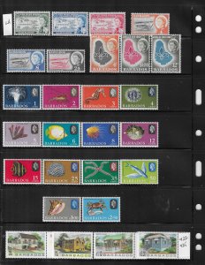 BARBADOS SELECTION OF QEII SETS FROM 1958 TO 1998- MINT NEVER HINGED/LH