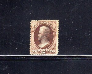 #157 1873 2c ANDREW JACKSON F-VF USED d